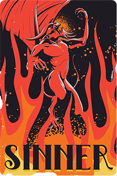 Sinner Gargoyle In Flames