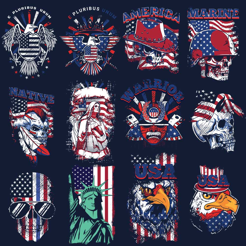 Independence Day t-shirt designs for print